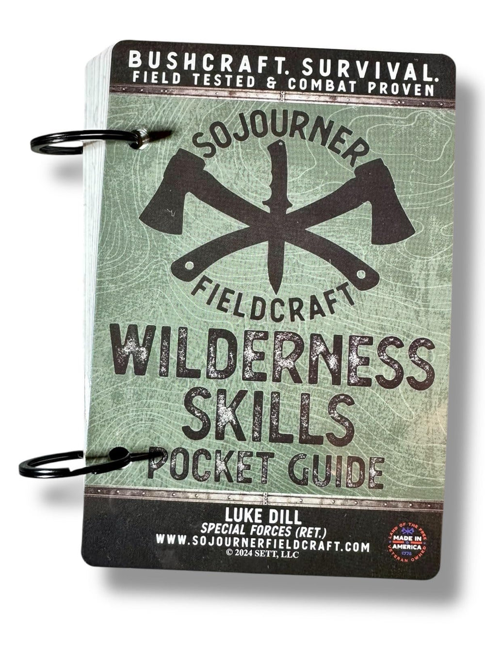 Sojourner Fieldcraft waterproof pocket guide cover, rugged for outdoor field use