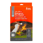 S.O.L. fire blanket storage pouch keeps emergency gear visible and ready in kitchen or car.