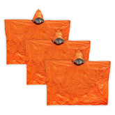 Sol S.O.L. poncho pack contents show three compact rain ponchos for reliable warmth and dryness.