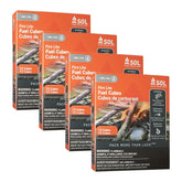 S.O.L. Survive Outdoors Longer fire cubes four-pack front view showing compact all-weather ignition option