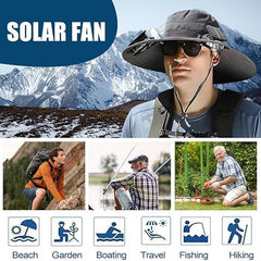 Back adjustable drawstring for a comfortable fit on the solar cap