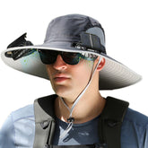 Front view of Solar Fan Hat with two built-in fans