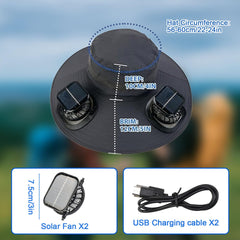 Side view showing wide brim and UPF50+ fabric