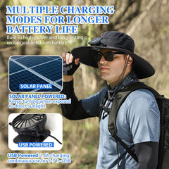 Removable quiet fans inside the breathable hat