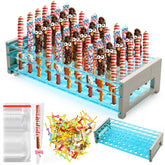 Solaradgy pretzel rod holder kit display showing 50-hole three-tier stand