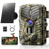 Solareye Trail Camera WiFi front view showing solar power for extended outdoor use
