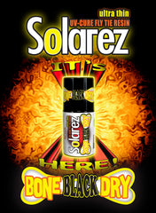SOLAREZ Bone Dry Black UV-curing light in action demonstrates rapid cure