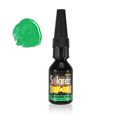 SOLAREZ Bone Dry Colors bottle close-up showing glossy, fast-curing hues for fly tying.