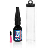 Solarez Fly Tie Thin Hard bottle pour shows rapid curing and clear finish.