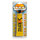 SOLAREZ Polyester Low Light bottle pour demonstrates fast cure under low UV light for convenient repairs.