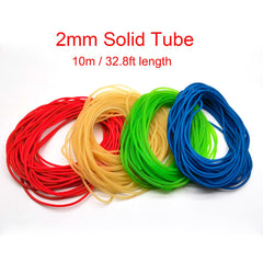 Solid rubber fishing line in multiple colors (red, fluorescent green, blue, orange) – image 2