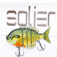 Soljer Blue Gill Swimbait 6in side profile highlights bold color