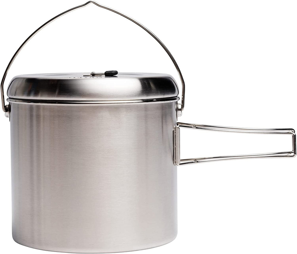 Solo Stove Pot 4000 stainless steel body designed for compact camping cooking.