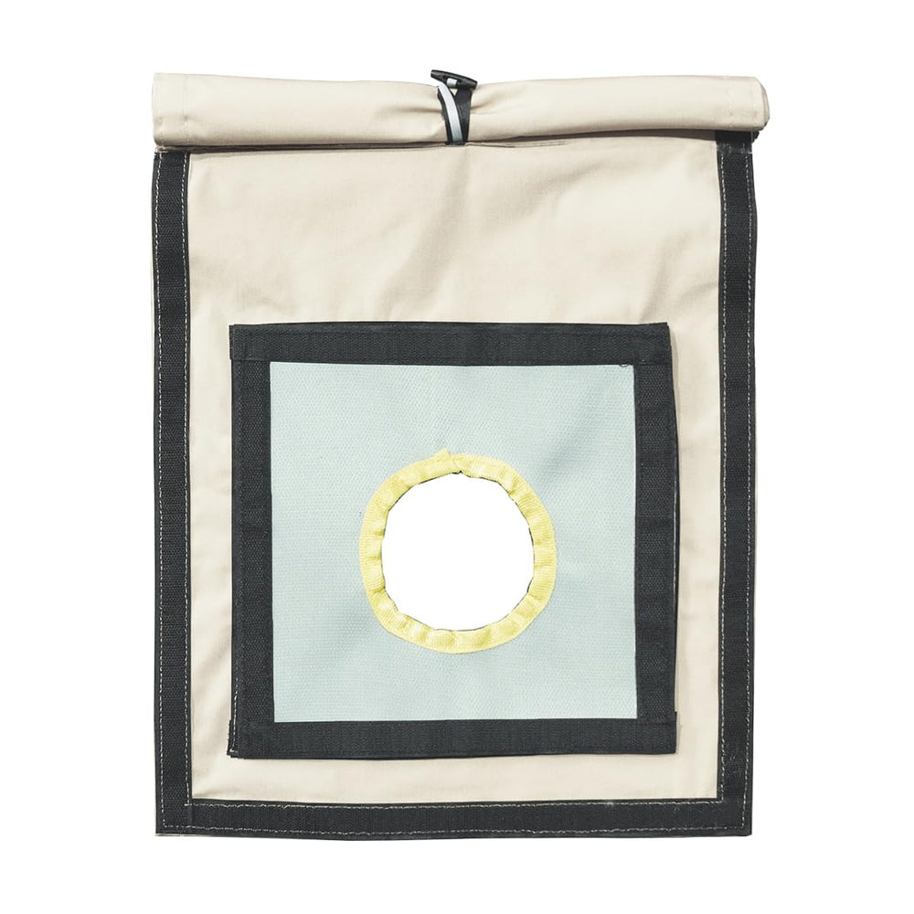 SoloWilder stove jack with rain flap mounted on canvas tent showing dry interior protection