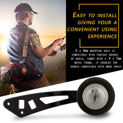SolUptanisu Power Handle in-hand demonstrates comfortable grip for fishing.