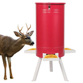Solution4Patio 75lb feeder capacity red for extended deer feed sessions
