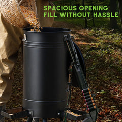 Solution4Patio deer feeder with raccoon-lock protects feed.