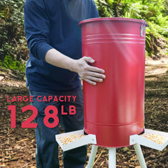 Solution4Patio feeder lid lock red prevents paw access and keeps corn dry