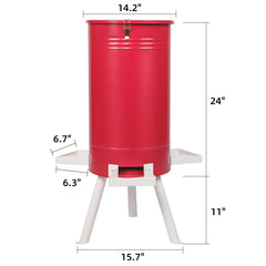 Solution4Patio feeder tripod base red enhances stability on uneven ground