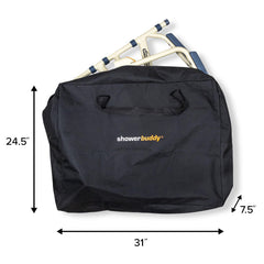 SolutionBased ShowerBuddy SB7E travel bag uses water-resistant materials for reliable protection.