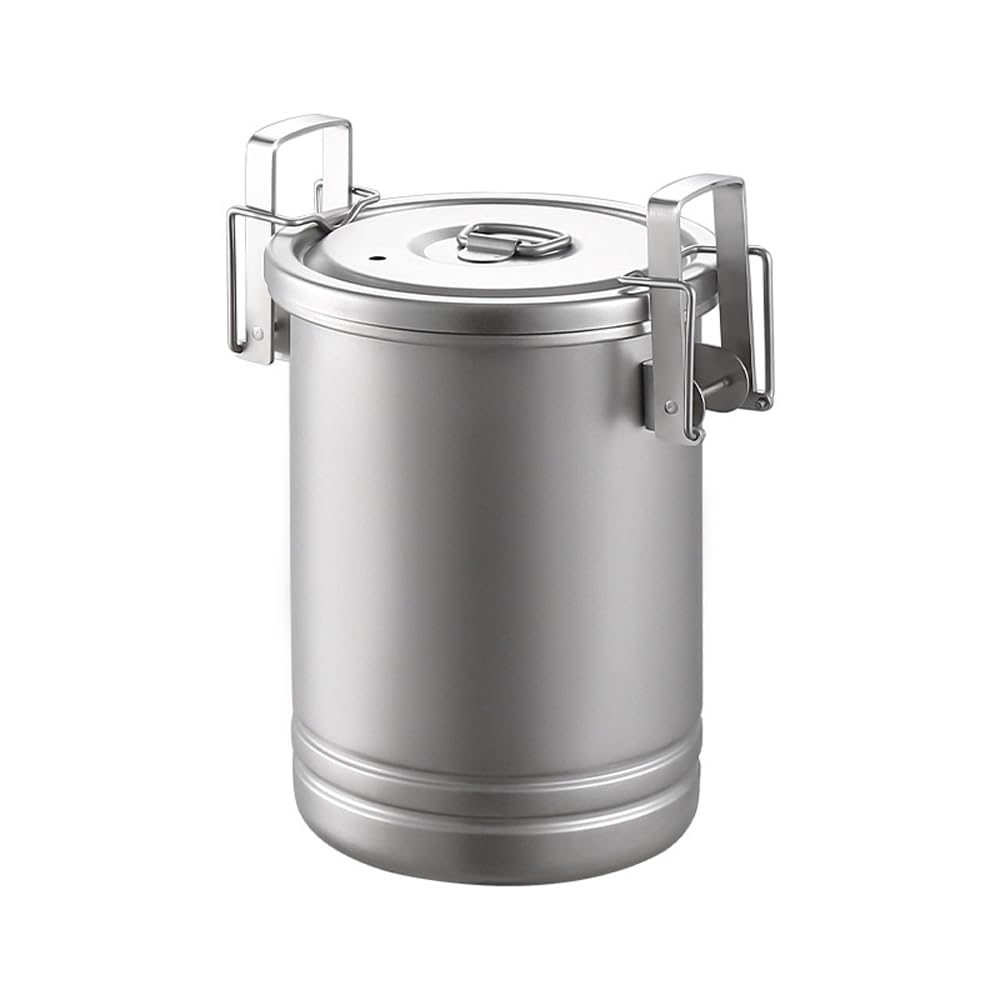 Sonew camping rice cooker interior view shows a shallow inner pot for versatile cooking.