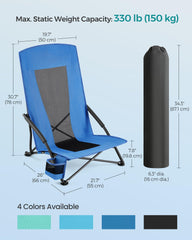 SONGMICS camping chair cup holder keeps your drink within easy reach.