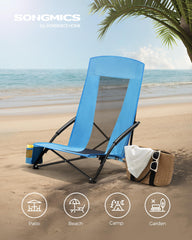 SONGMICS camping chair features a powder-coated steel frame for long lasting stability.