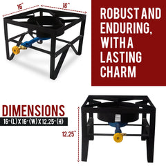 Sonret portable propane burner with regulator ideal for on-the-go cooking.