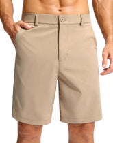 Soothfeel men's golf shorts 7in front view offer comfortable, flexible movement on the course.