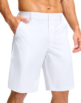 Soothfeel men's golf shorts flat-front view showing lightweight fabric and comfort.