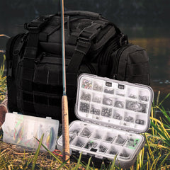 Sosation 482-pcs fishing gear lures closeup, realistic bait design attracts more bites.