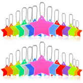 Sosoport five-pointed star reflective keychain on a backpack enhances night visibility.