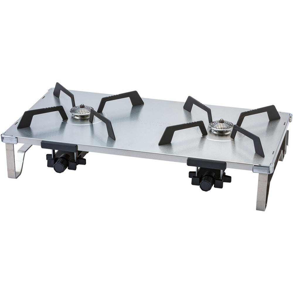 SOTO GRID ST-526 dual-burner with regulator for steady outdoor flame.