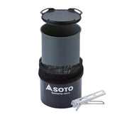 SOTO ThermoLite pot demonstrates compact aluminum design for backpacking meals.