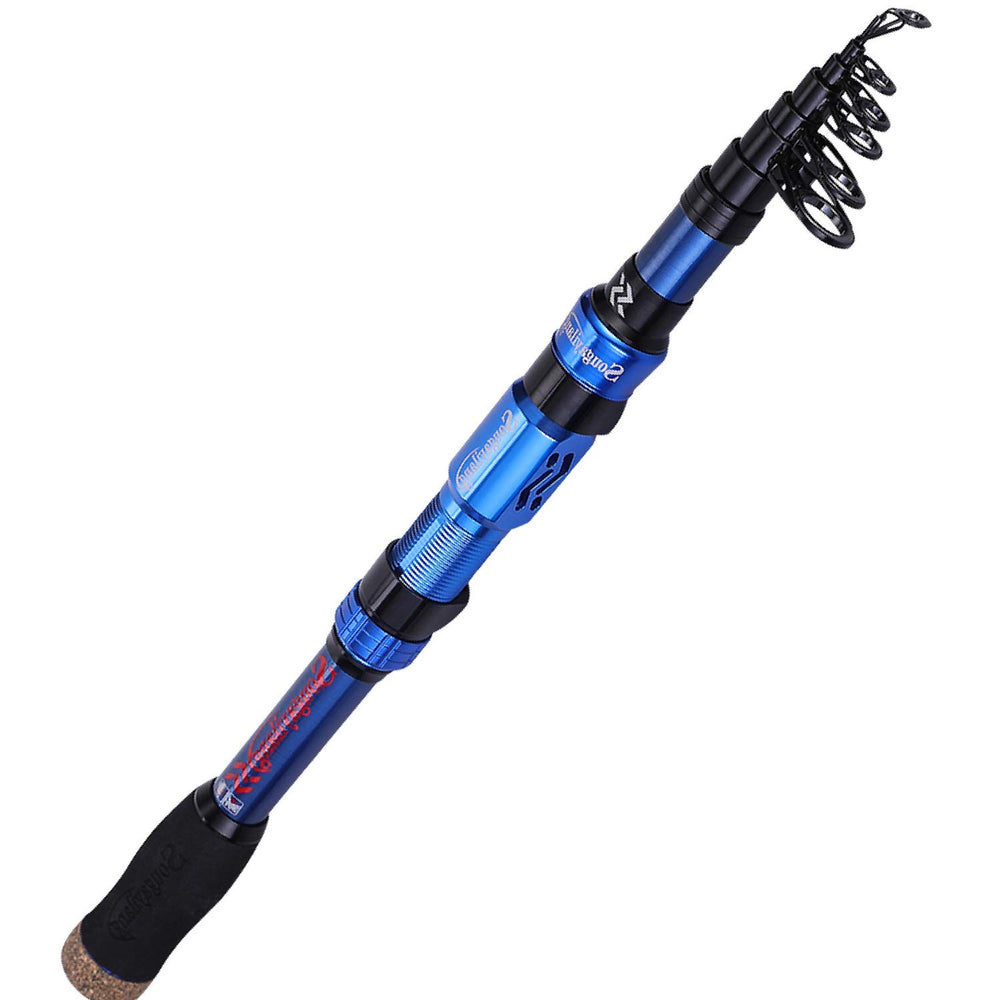 Sougayilang 24T carbon fiber telescopic rod assembled for easy travel and quick storage.
