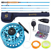 Sougayilang 4-piece 9ft blue fly rod with weight 5
