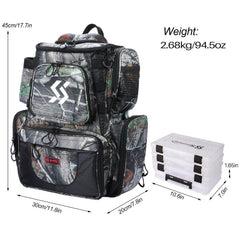 Sougayilang four-tackle-trays inside for versatile tackle organization.