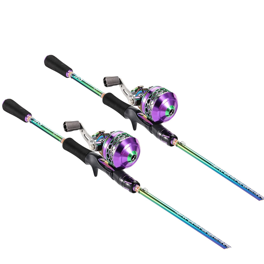 Sougayilang 5.9ft spincast rod and reel 2-pack setup enables easy shared fishing.