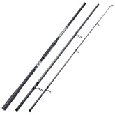 Sougayilang 9ft 3-piece spinning rod assembled for travel-friendly fishing.