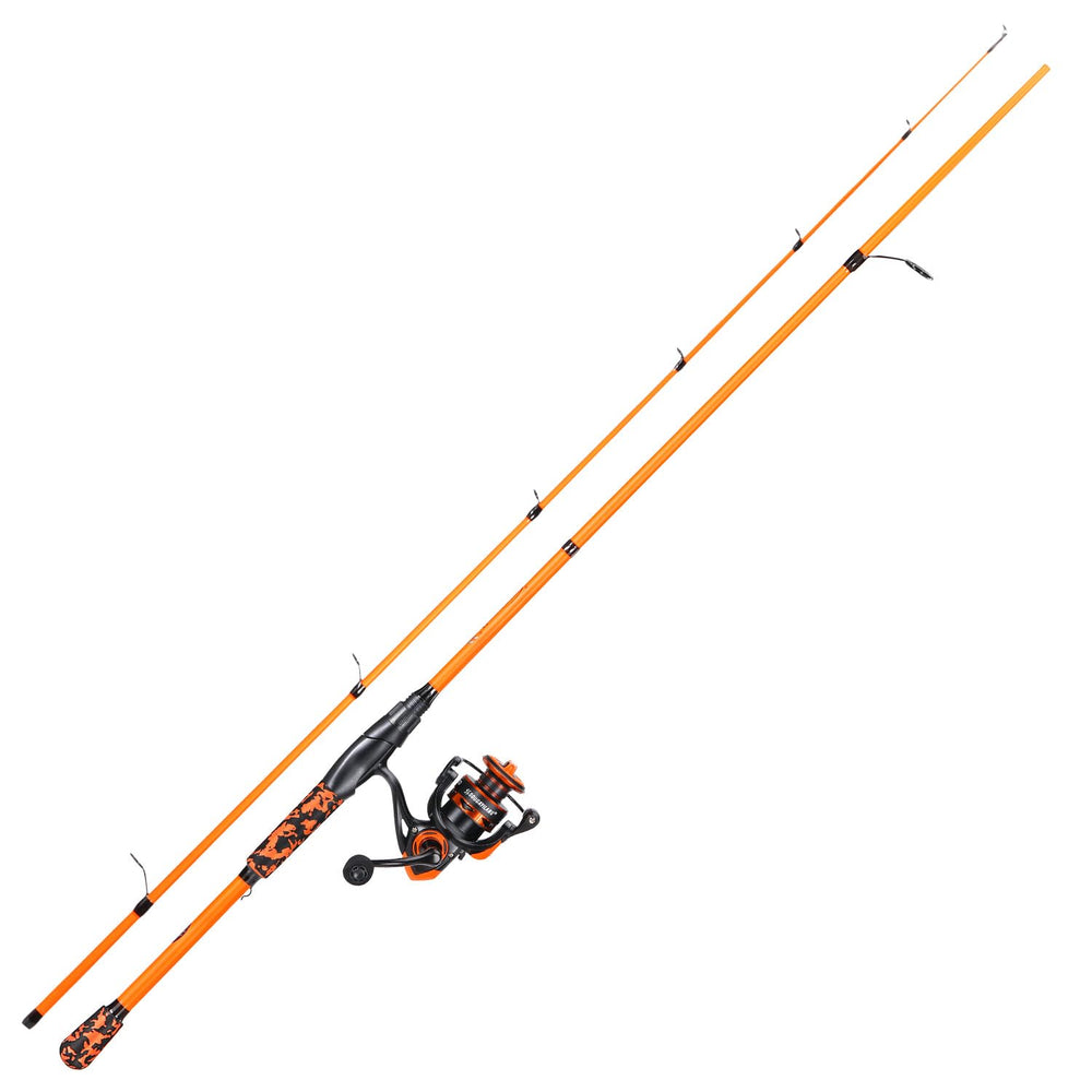 Sougayilang baitcast-spinning-rod-combo front view shows travel-friendly 2-piece setup.