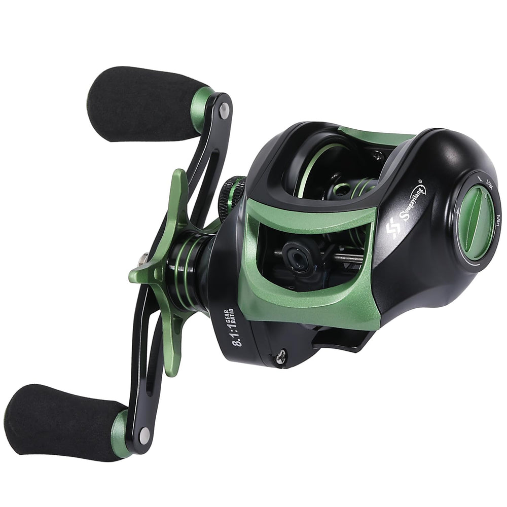 Sougayilang baitcasting reel black right – front view