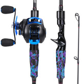 Sougayilang baitcasting rod-reel combo purple 5-10 left-handed for easy casting