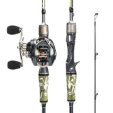 Sougayilang BD rod and reel combo setup shows portable two-piece design.
