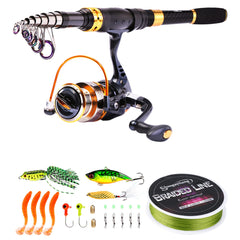 Sougayilang carbon fiber telescopic rod for easy travel and quick setup.