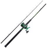 Sougayilang two-piece catfish rod reel combo held for portable big-fish casting