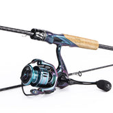 Sougayilang chameleon spinning rod close-up, highlighting lightweight carbon construction for longer casts.