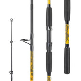 Sougayilang DHF 7ft6in Spinning Casting Rod Yellow 2-Piece Carbon and Glass