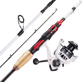 Sougayilang fishing rod and reel combo 5.9ft spinning setup enables versatile casting control.