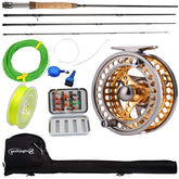 Sougayilang fly fishing rod and CNC aluminum reel combo in case