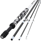 Sougayilang 9' 4-piece 5-6wt graphite fly rod in black